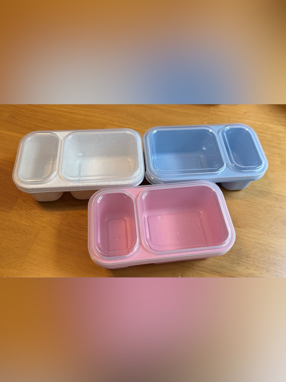 Kids Plastic Divided Food Storage Containers